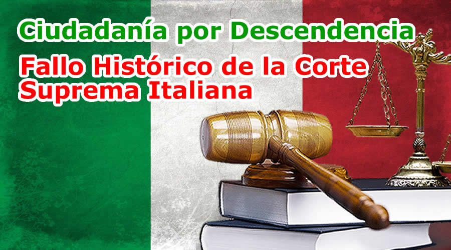 fallo corte suprema de casación ciudadania italiana por descendencia